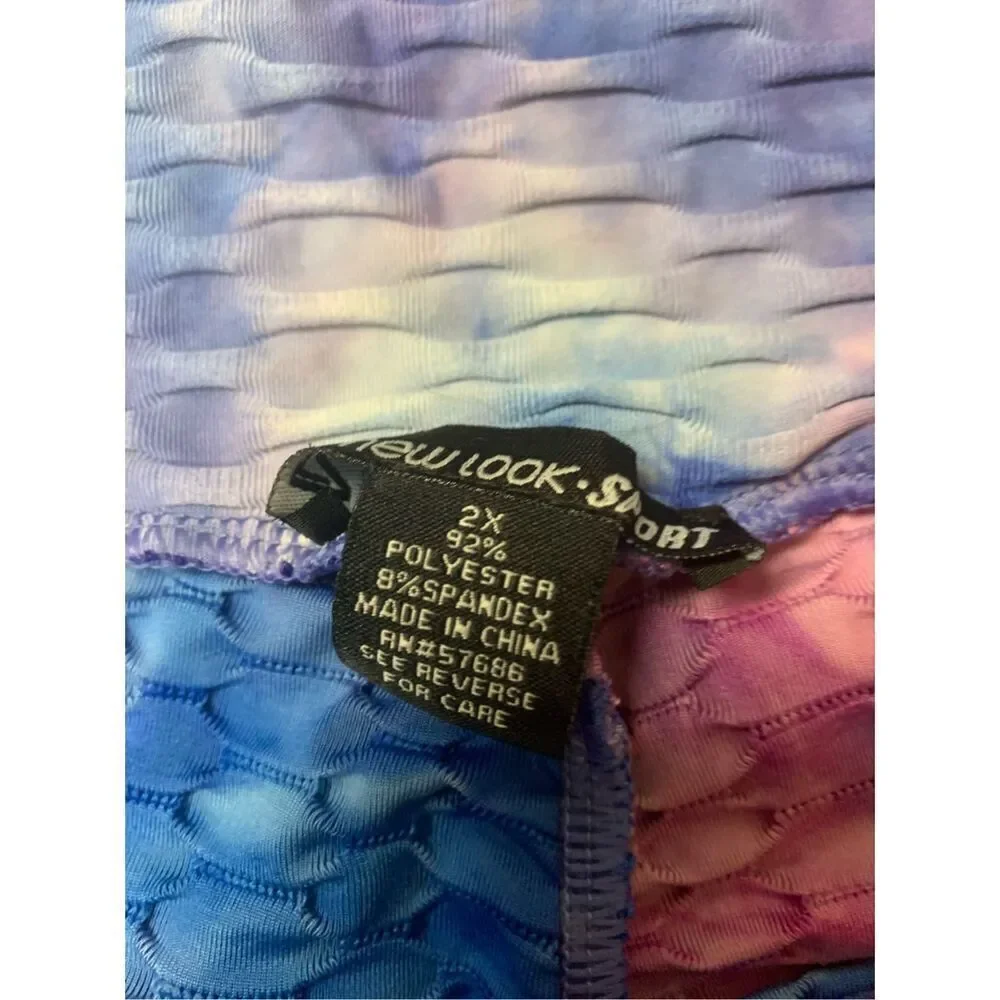 Tie Dye Waffle Knit Biker Shorts